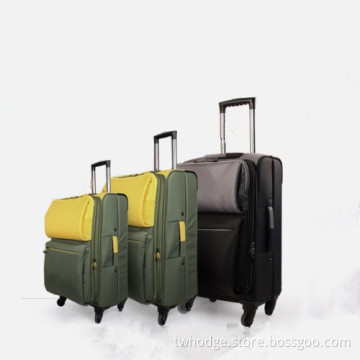 Topwin Nylon Travel Spinner Trolley Softside Luggage